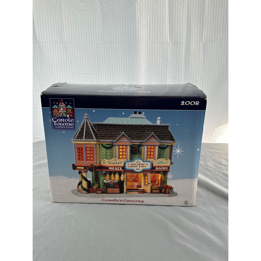 Lemax Carole Towne Collection Corado's Grocery Store Christmas Village 2008